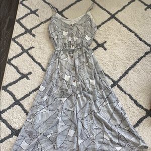 Button up silk dress